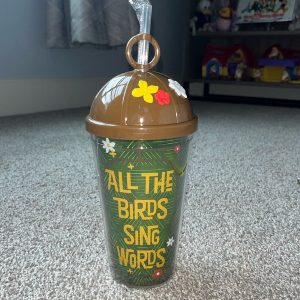 BROKEN - Disney Parks All the Birds Sing Words Tiki Room Coconut Cup